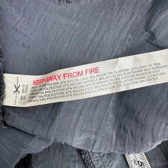 Free People Intimately Women's Medium Black Current Obsession Mini Sleep Dress - Picture 8 of 11